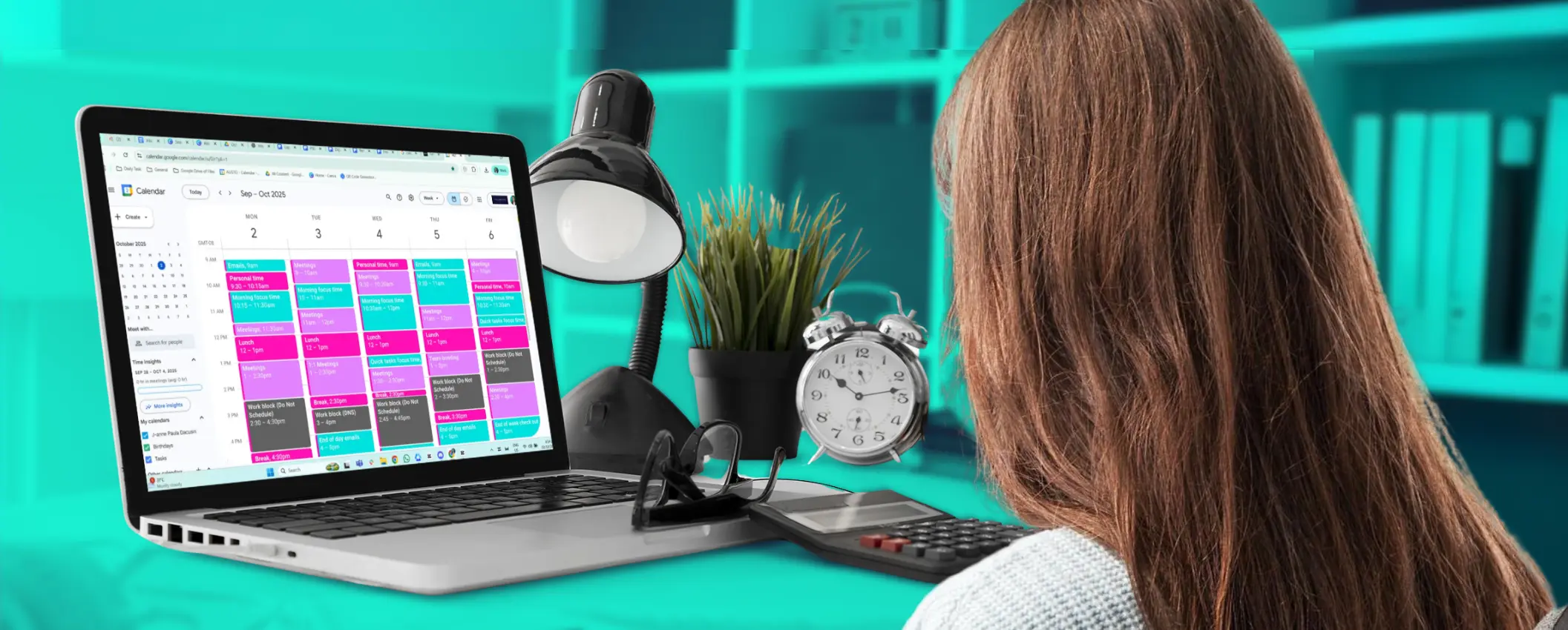 Calm business workflow dashboard with visual task board and buffers
